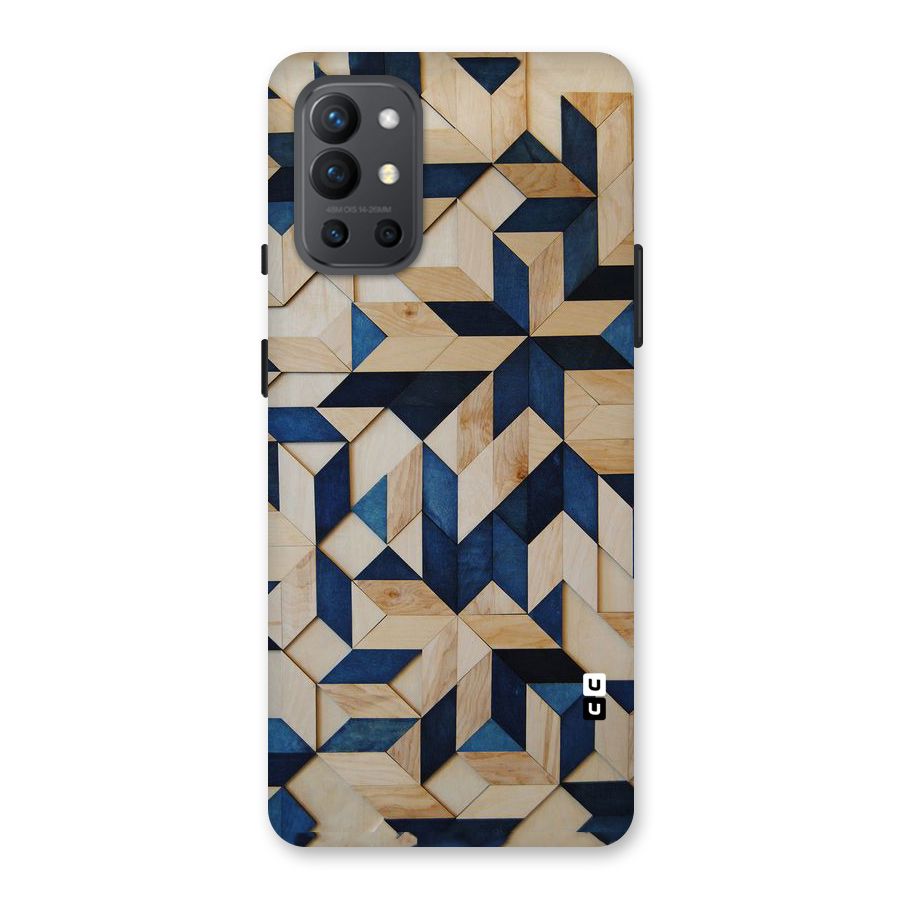 Disorted Wood Blue Back Case for OnePlus 9R