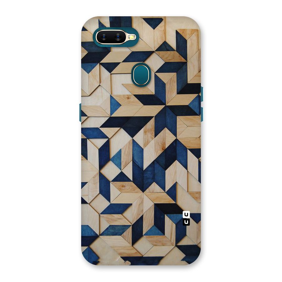Disorted Wood Blue Back Case for Oppo A11k