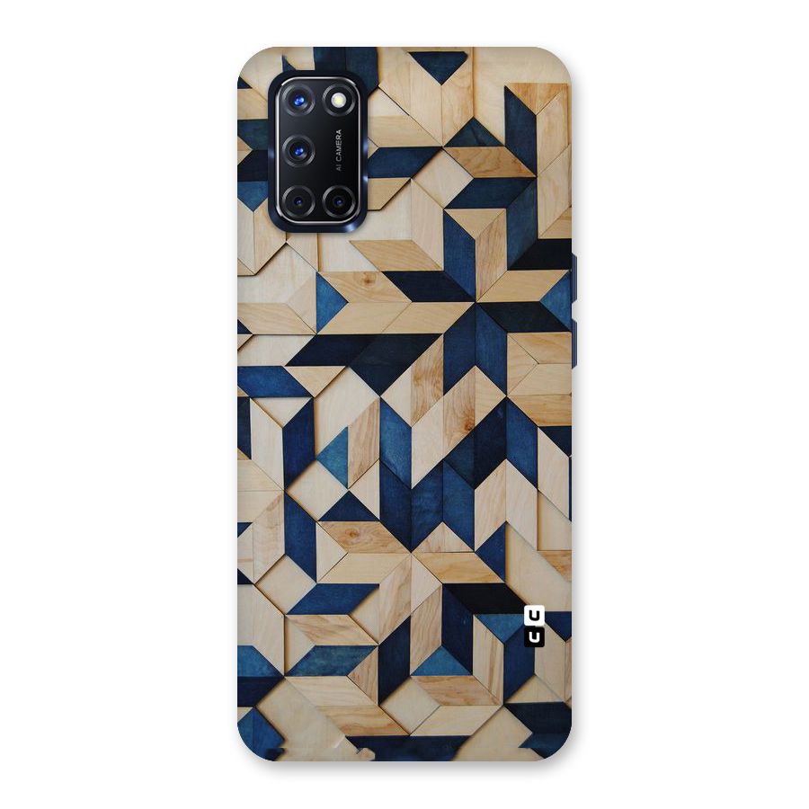 Disorted Wood Blue Back Case for Oppo A52