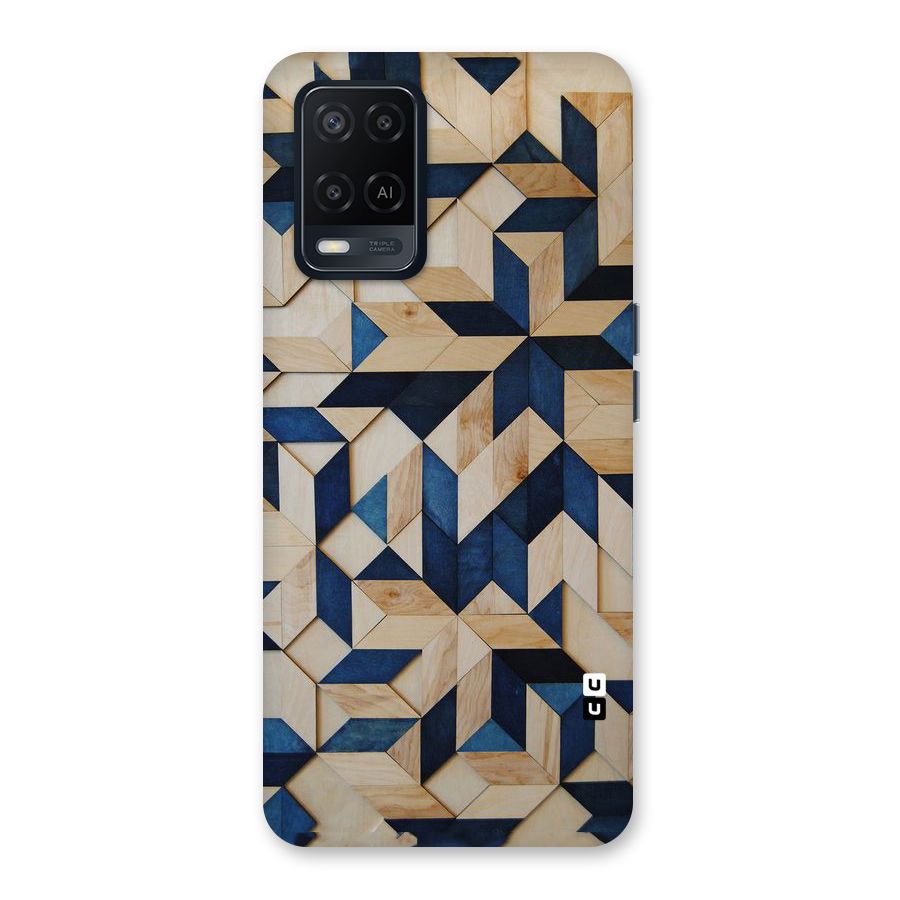 Disorted Wood Blue Back Case for Oppo A54