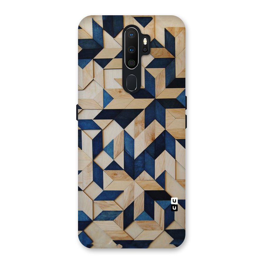 Disorted Wood Blue Back Case for Oppo A5 (2020)