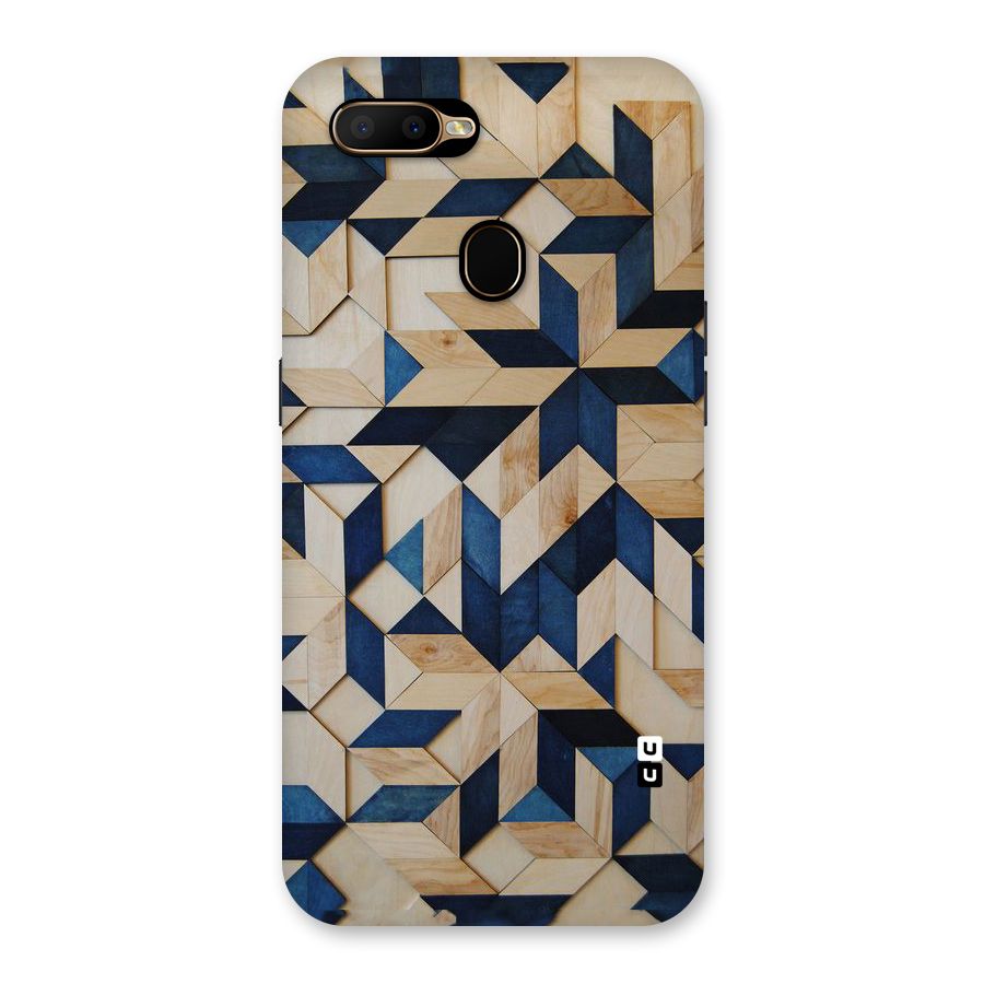 Disorted Wood Blue Back Case for Oppo A5s