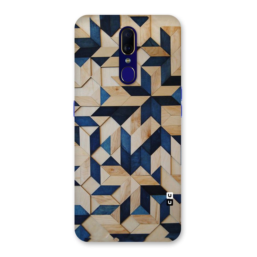 Disorted Wood Blue Back Case for Oppo A9