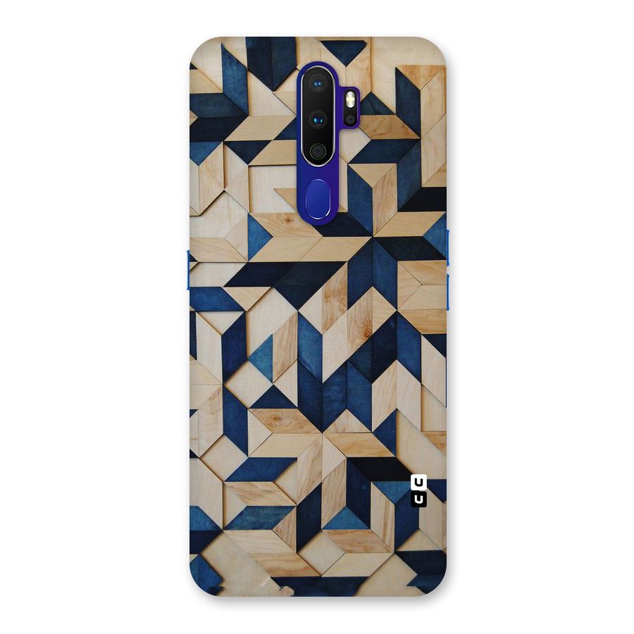 Disorted Wood Blue Back Case for Oppo A9 (2020)
