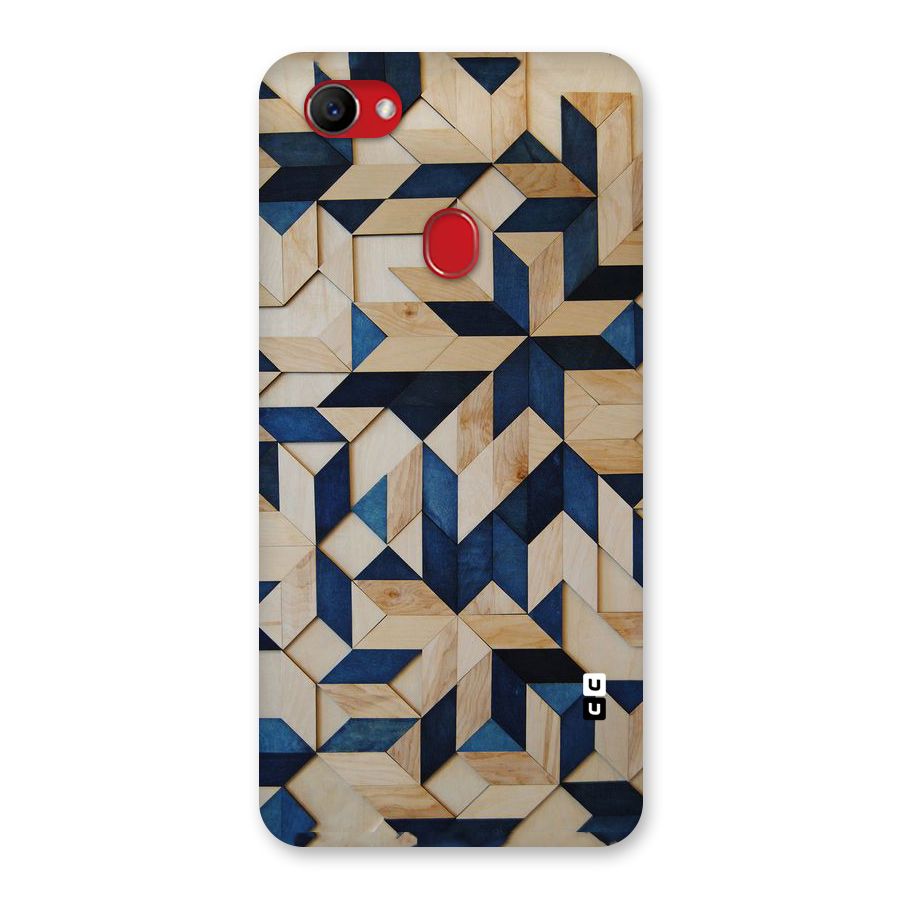 Disorted Wood Blue Back Case for Oppo F7