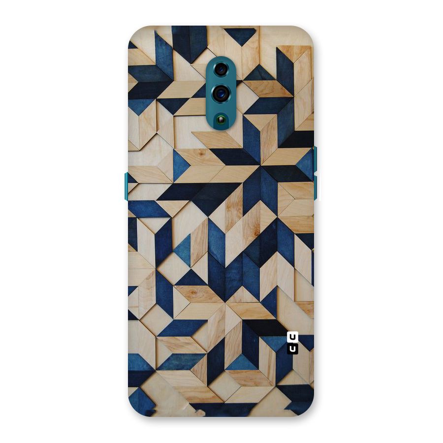 Disorted Wood Blue Back Case for Oppo Reno