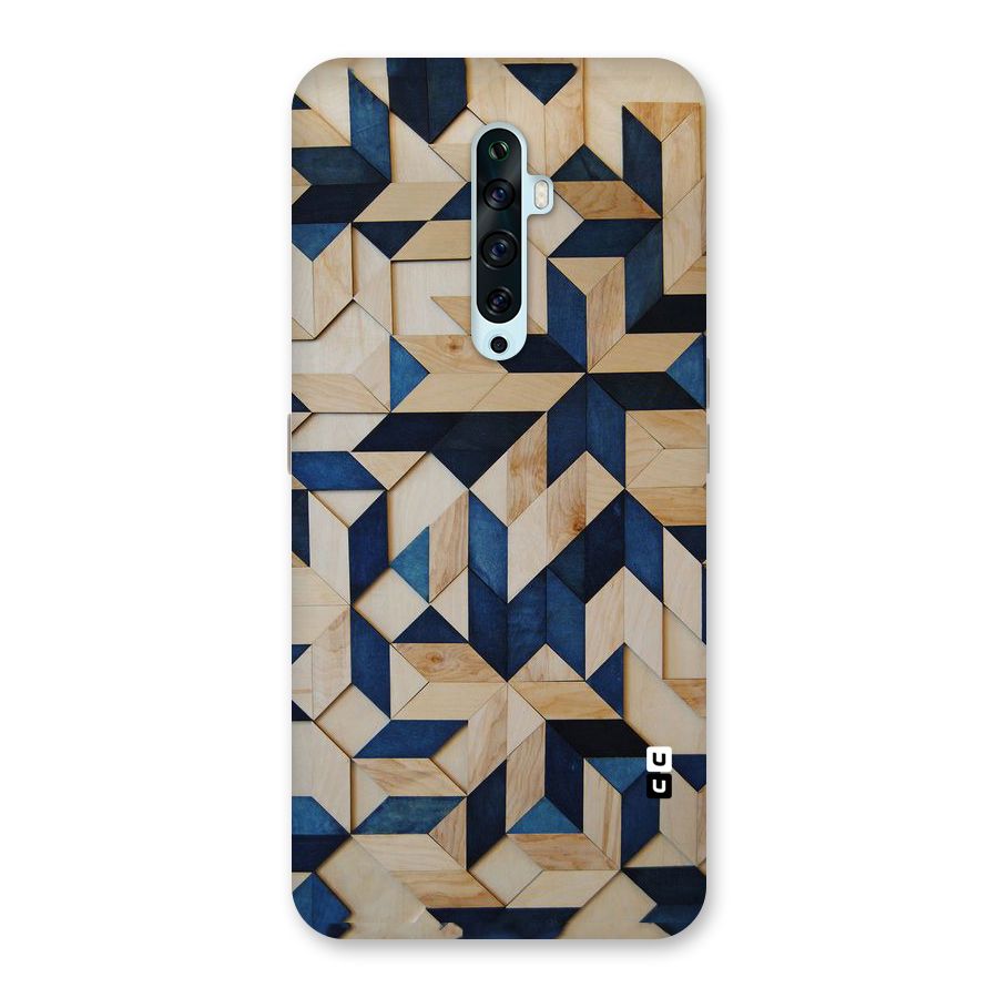 Disorted Wood Blue Back Case for Oppo Reno2 Z