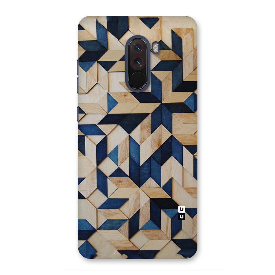 Disorted Wood Blue Back Case for Poco F1