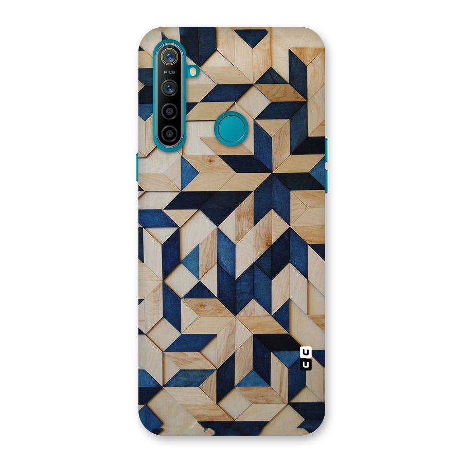 Disorted Wood Blue Back Case for Realme 5i