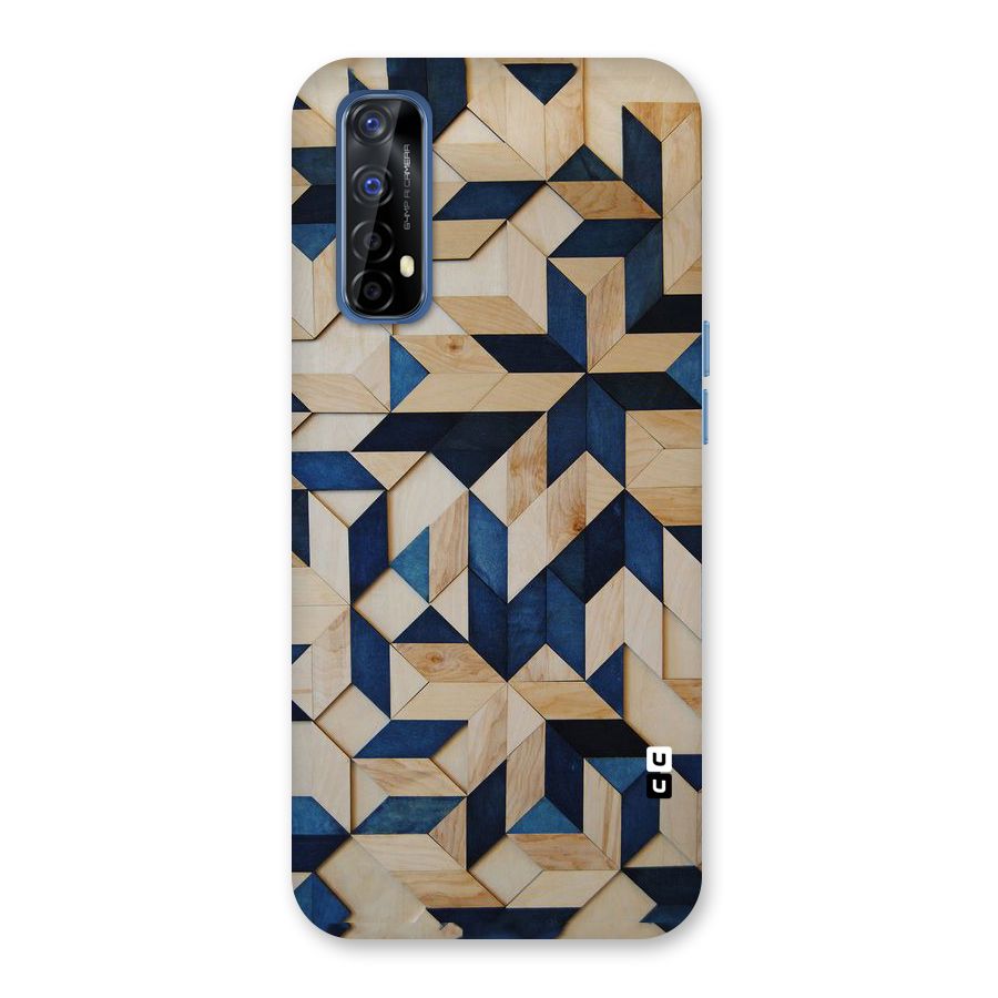 Disorted Wood Blue Back Case for Realme 7