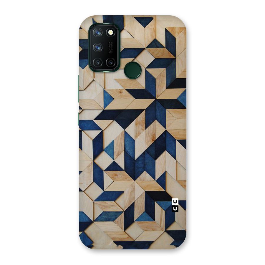 Disorted Wood Blue Back Case for Realme 7i