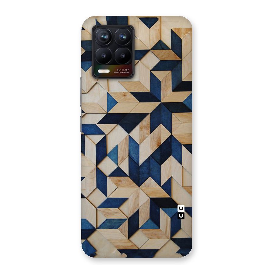 Disorted Wood Blue Back Case for Realme 8