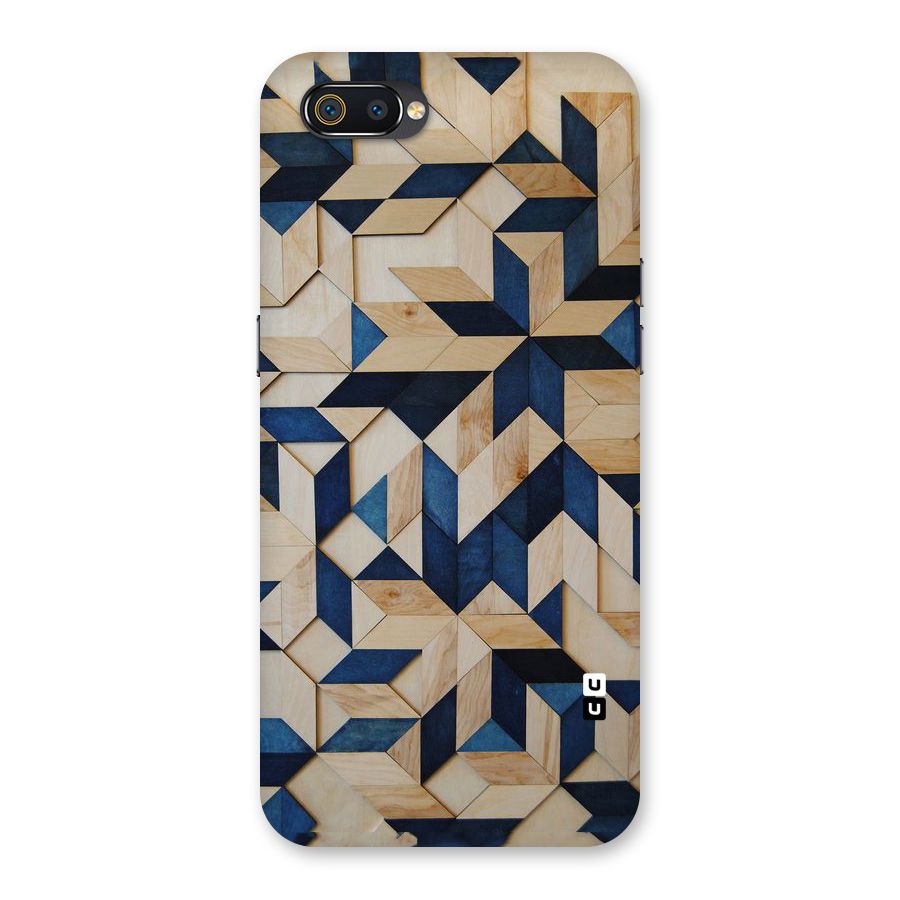 Disorted Wood Blue Back Case for Realme C2