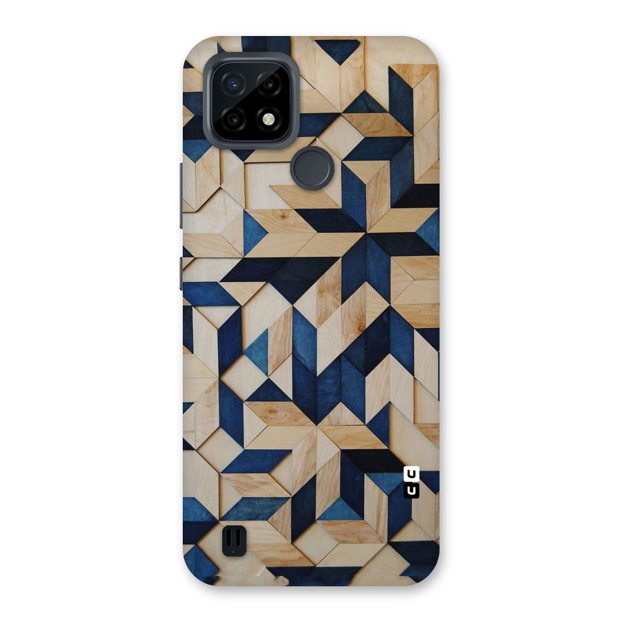 Disorted Wood Blue Back Case for Realme C21
