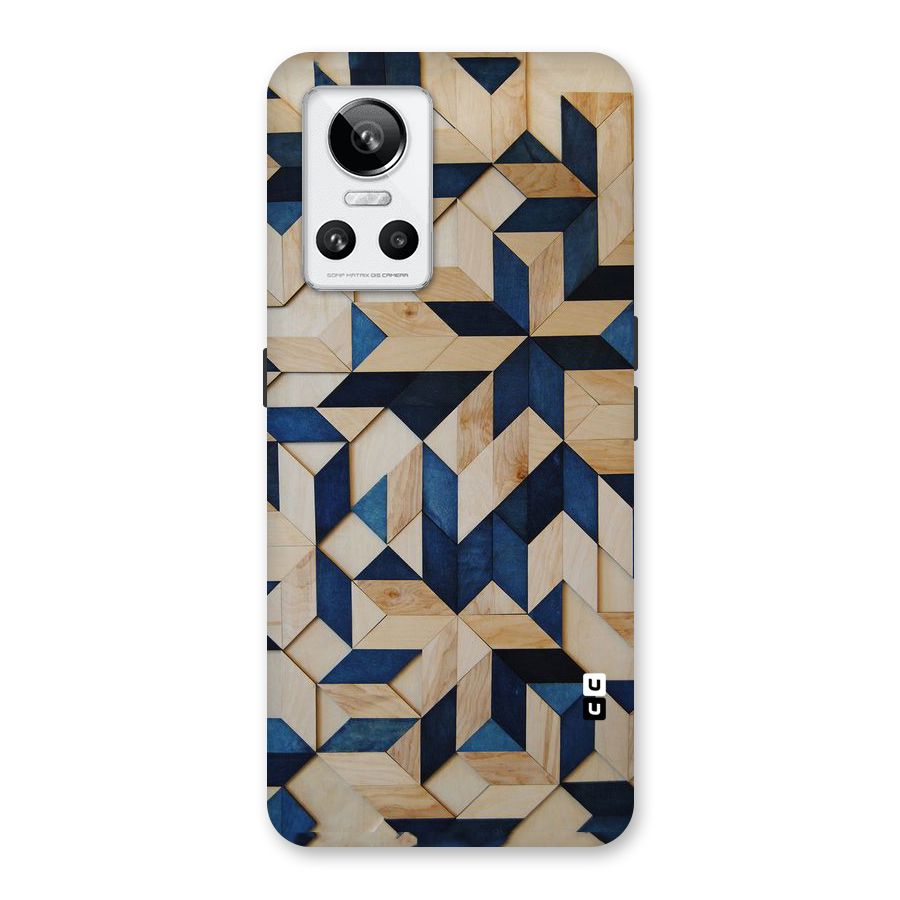 Disorted Wood Blue Back Case for Realme GT Neo 3