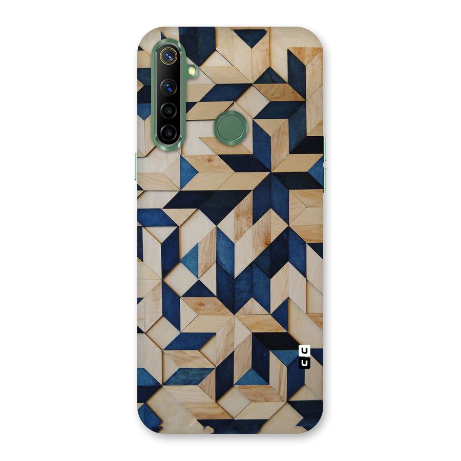 Disorted Wood Blue Back Case for Realme Narzo 10
