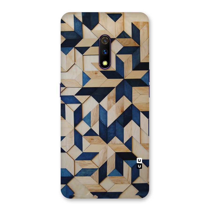 Disorted Wood Blue Back Case for Realme X