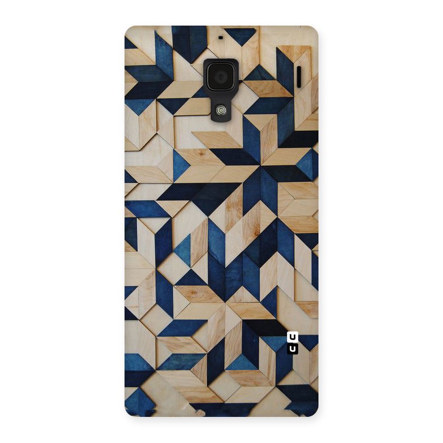 Disorted Wood Blue Back Case for Redmi 1S