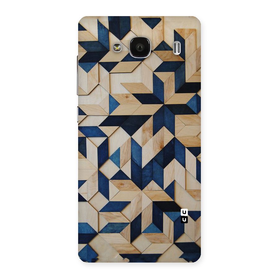 Disorted Wood Blue Back Case for Redmi 2s