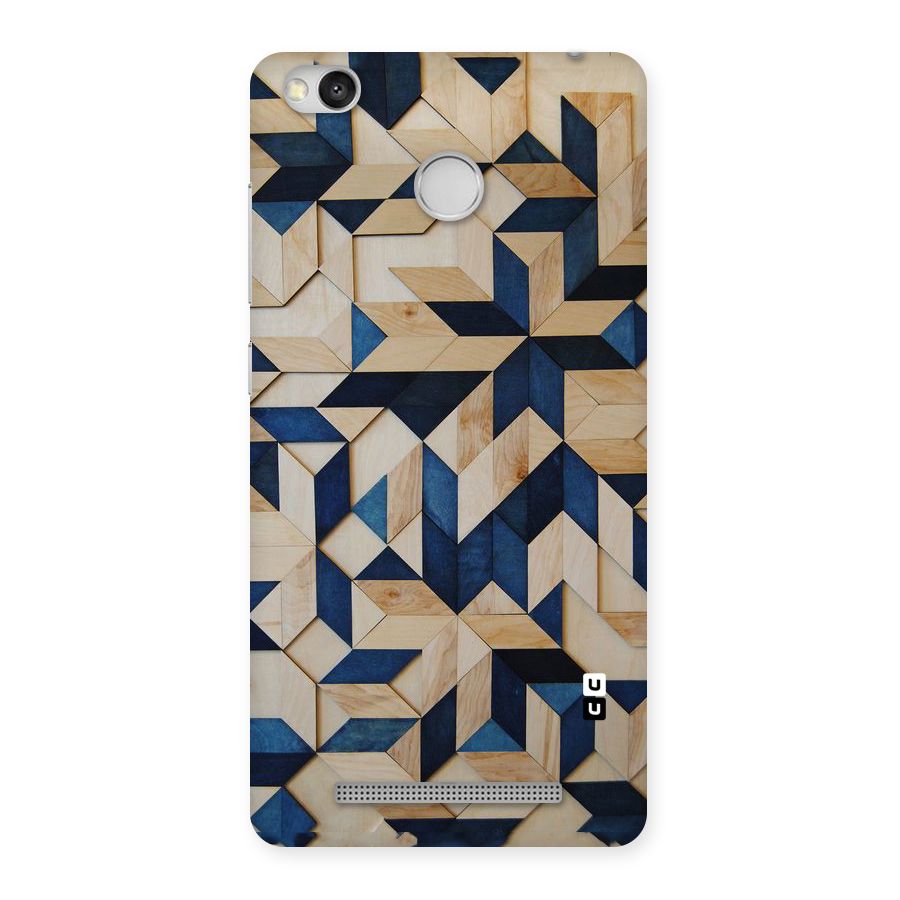 Disorted Wood Blue Back Case for Redmi 3S Prime