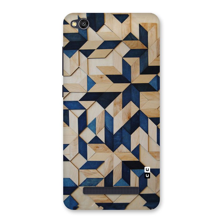 Disorted Wood Blue Back Case for Redmi 4A
