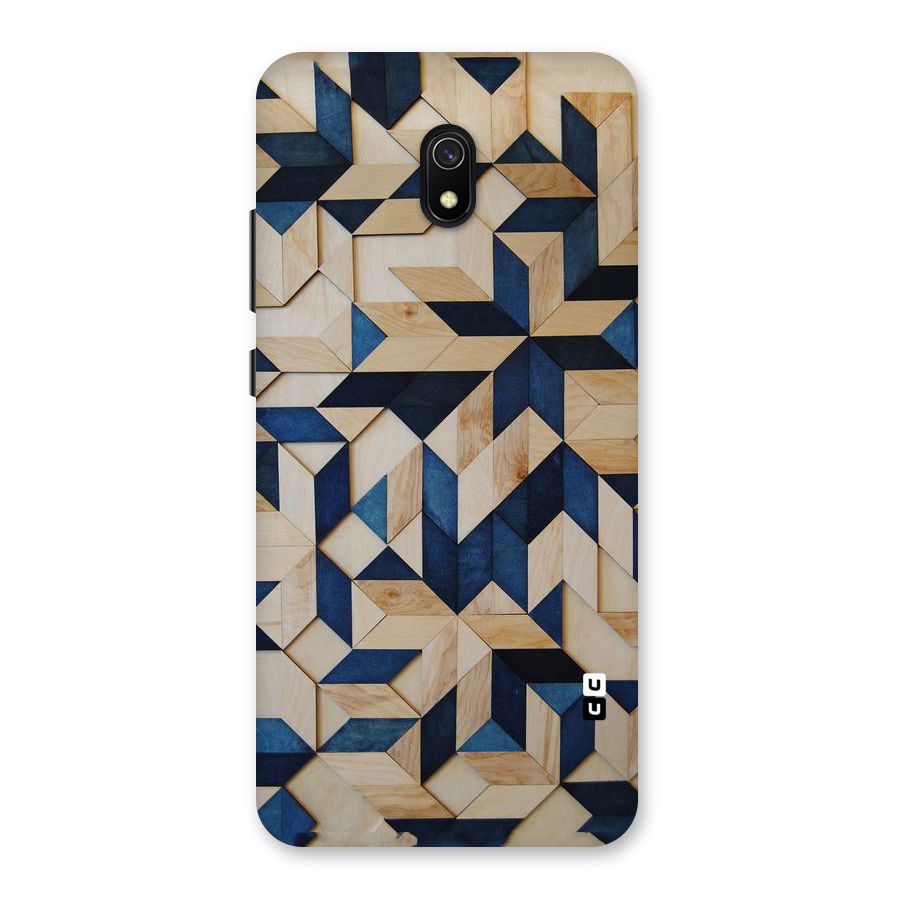 Disorted Wood Blue Back Case for Redmi 8A