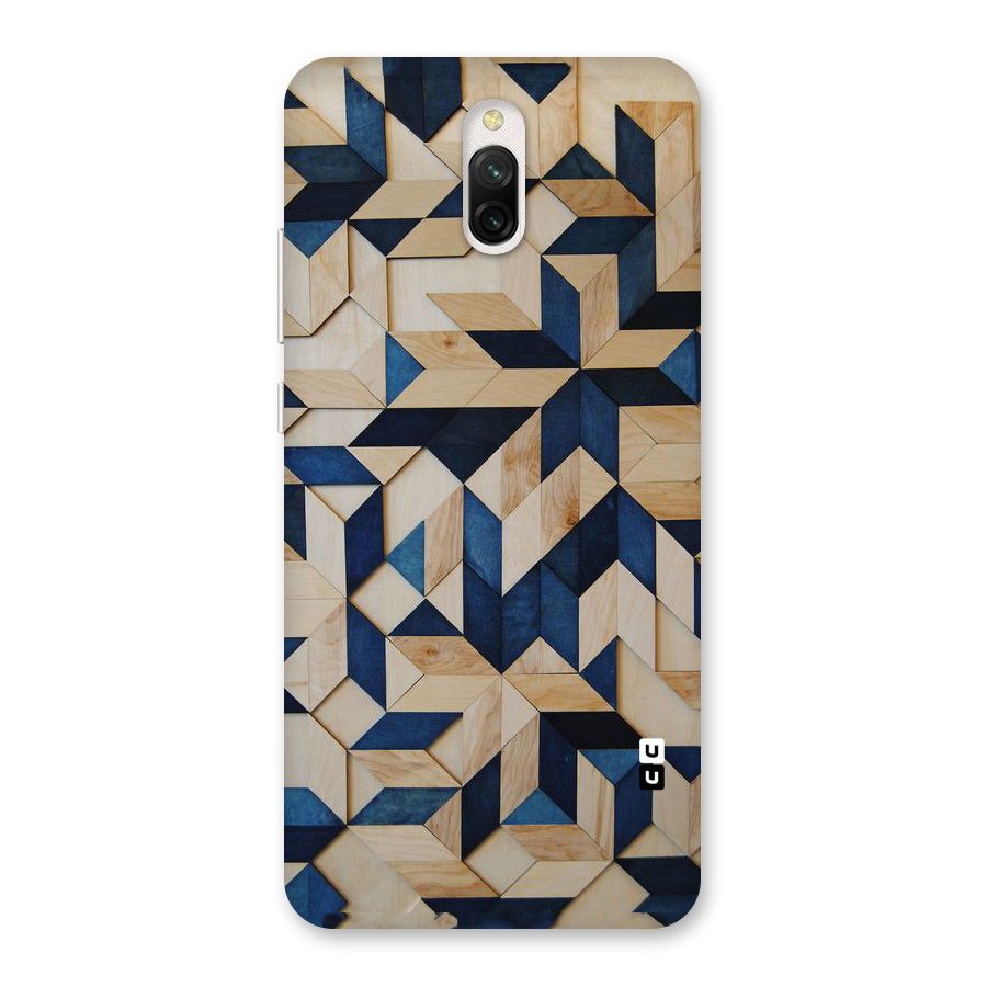 Disorted Wood Blue Back Case for Redmi 8A Dual