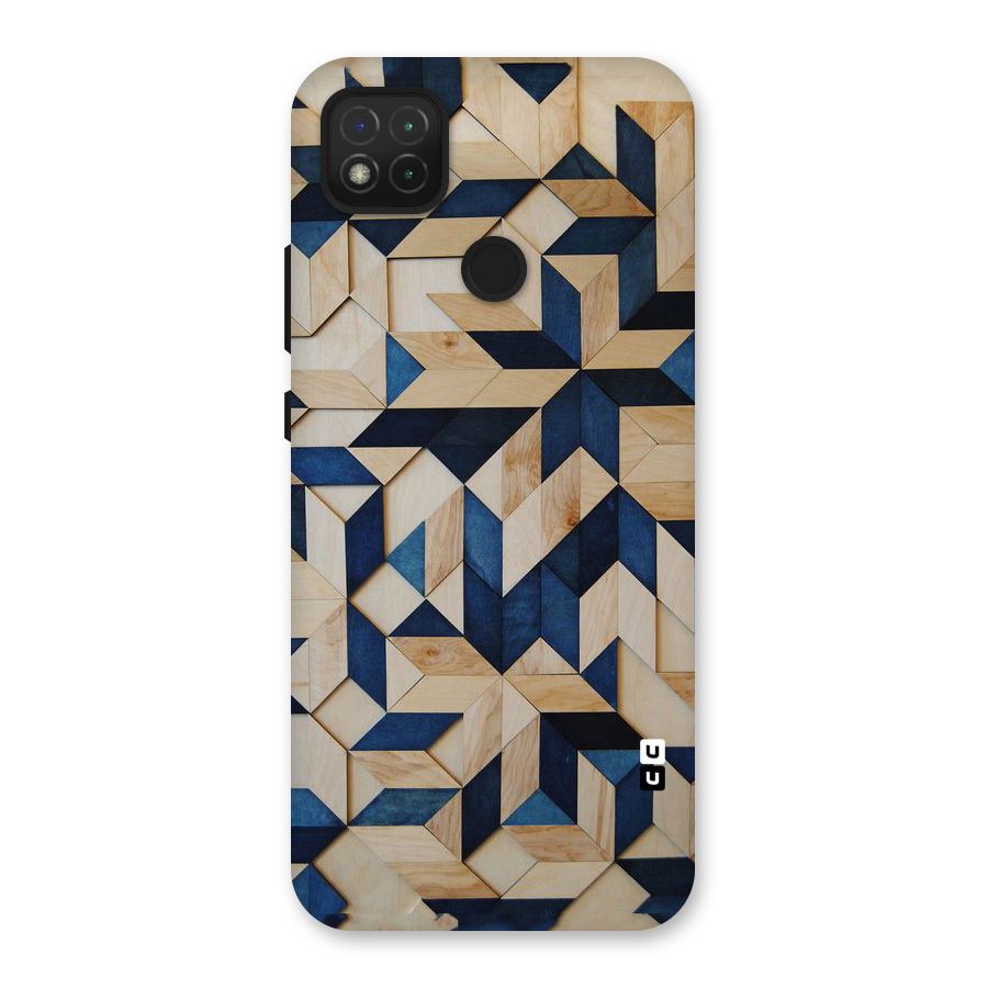 Disorted Wood Blue Back Case for Redmi 9C