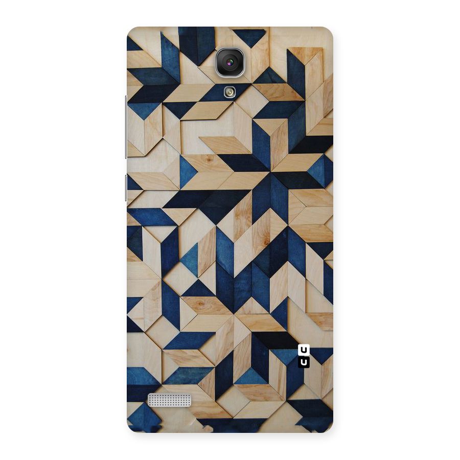 Disorted Wood Blue Back Case for Redmi Note Prime