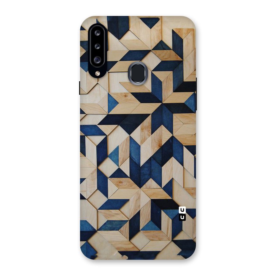 Disorted Wood Blue Back Case for Samsung Galaxy A20s