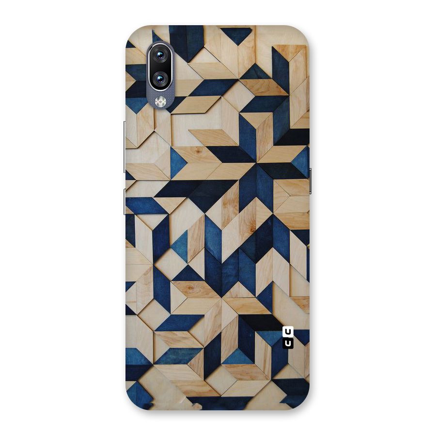 Disorted Wood Blue Back Case for Vivo NEX