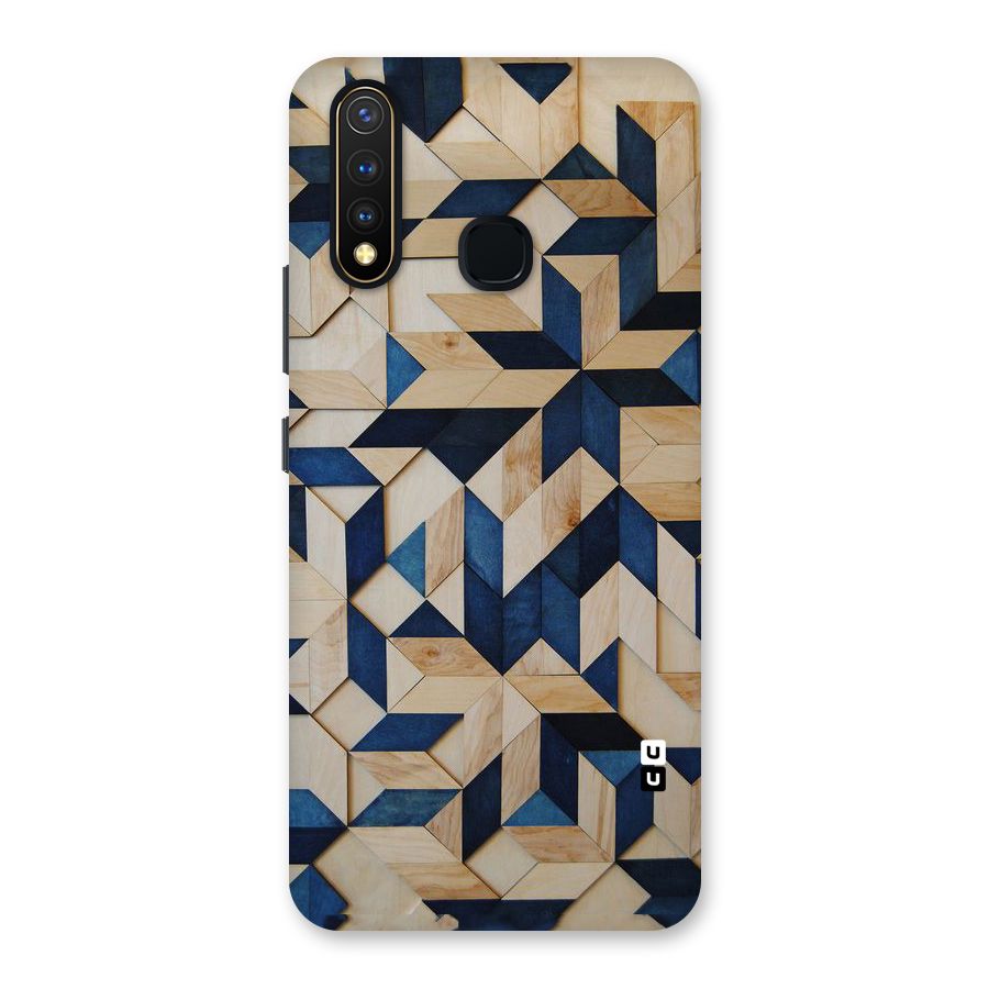 Disorted Wood Blue Back Case for Vivo U20
