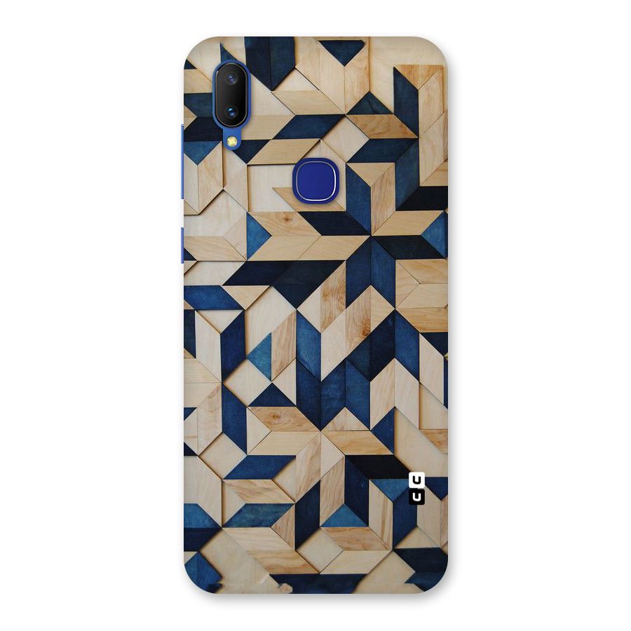 Disorted Wood Blue Back Case for Vivo V11