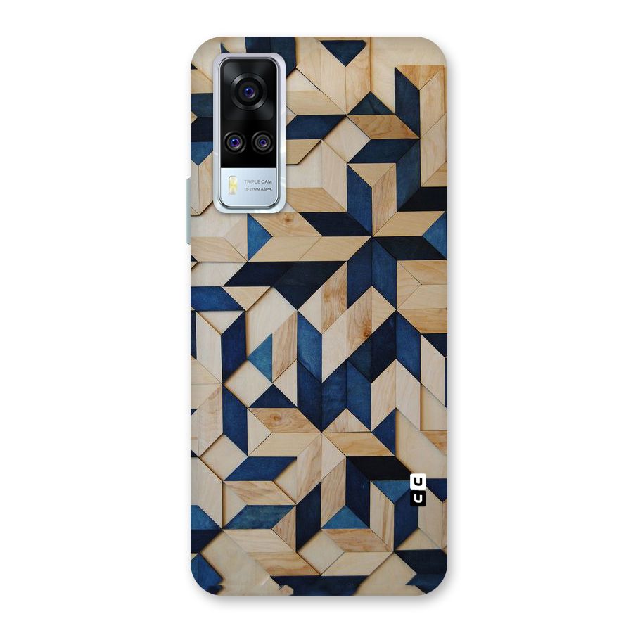 Disorted Wood Blue Back Case for Vivo Y31