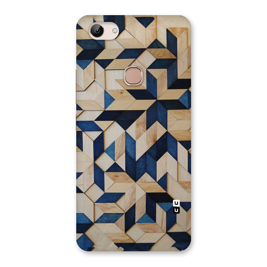 Disorted Wood Blue Back Case for Vivo Y83