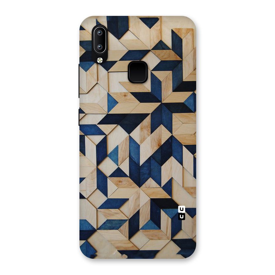 Disorted Wood Blue Back Case for Vivo Y93