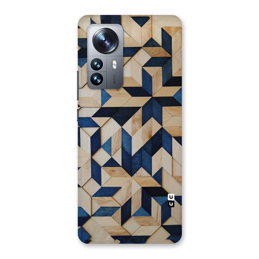 Disorted Wood Blue Back Case for Xiaomi 12 Pro