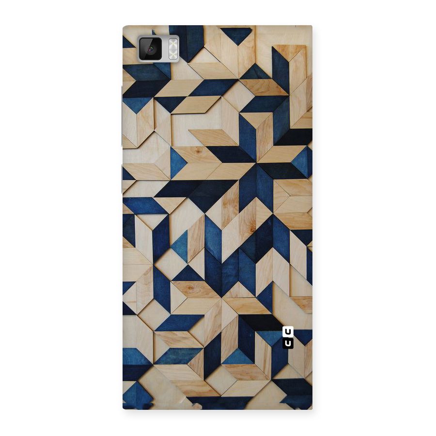 Disorted Wood Blue Back Case for Xiaomi Mi3