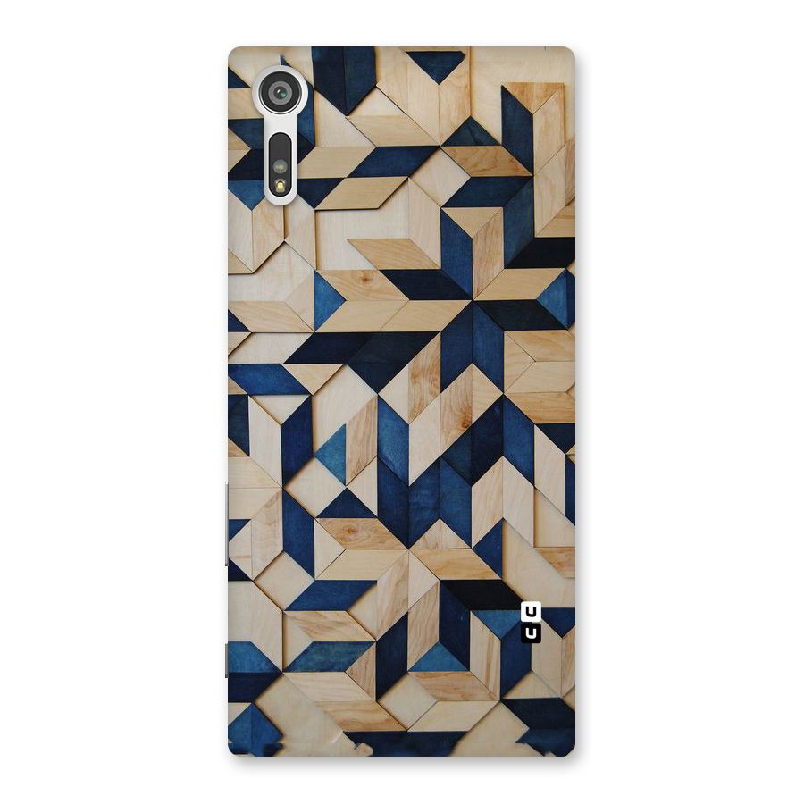 Disorted Wood Blue Back Case for Xperia XZ
