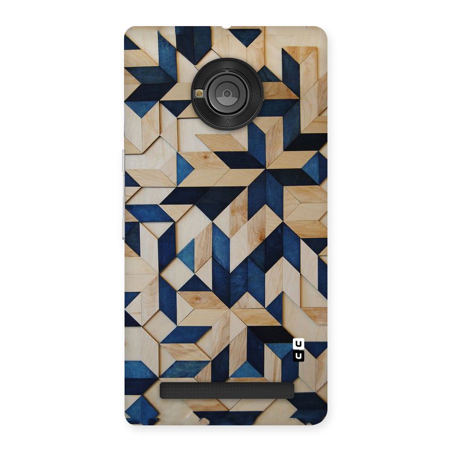 Disorted Wood Blue Back Case for Yu Yunique