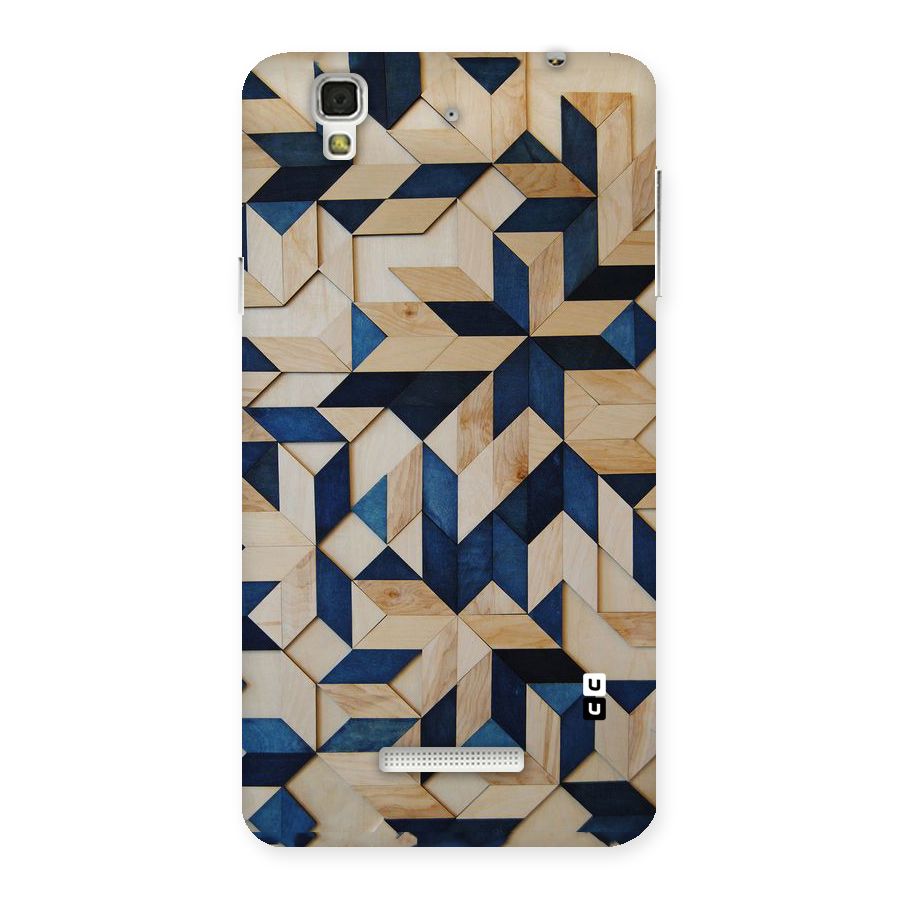 Disorted Wood Blue Back Case for Yu Yureka