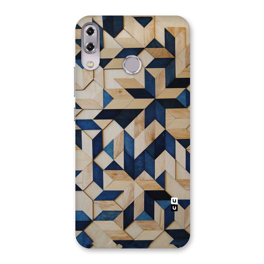Disorted Wood Blue Back Case for Zenfone 5Z