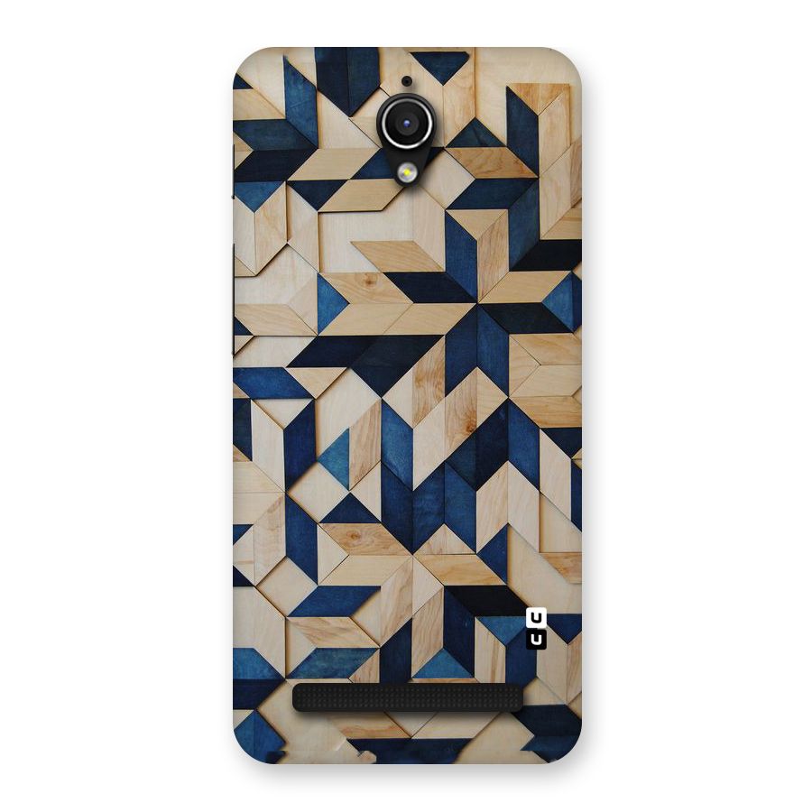 Disorted Wood Blue Back Case for Zenfone Go