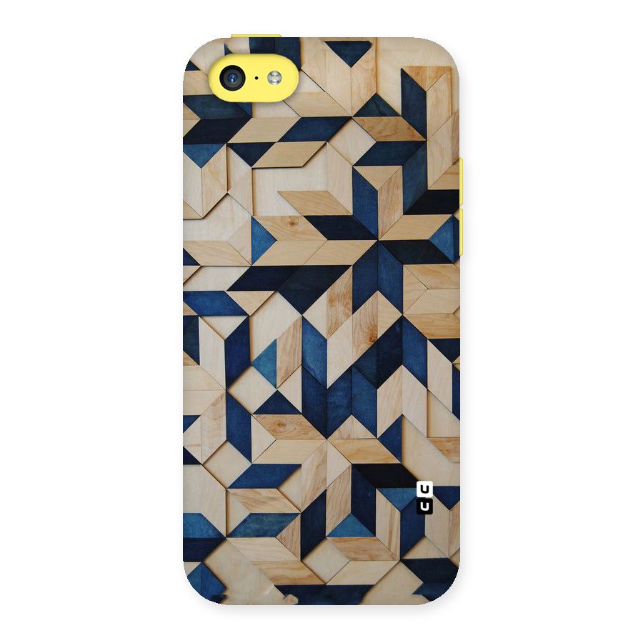 Disorted Wood Blue Back Case for iPhone 5C