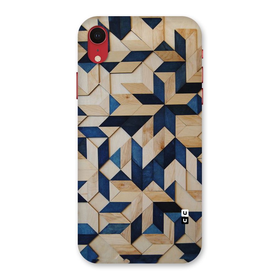 Disorted Wood Blue Back Case for iPhone XR