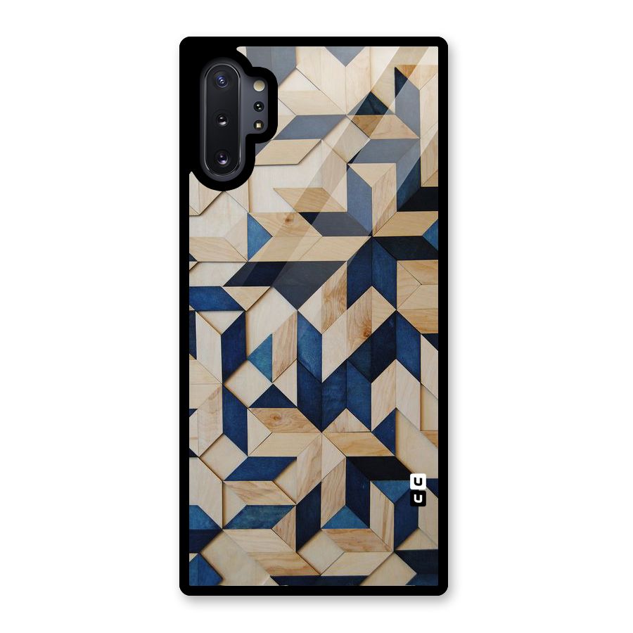 Disorted Wood Blue Glass Back Case for Galaxy Note 10 Plus