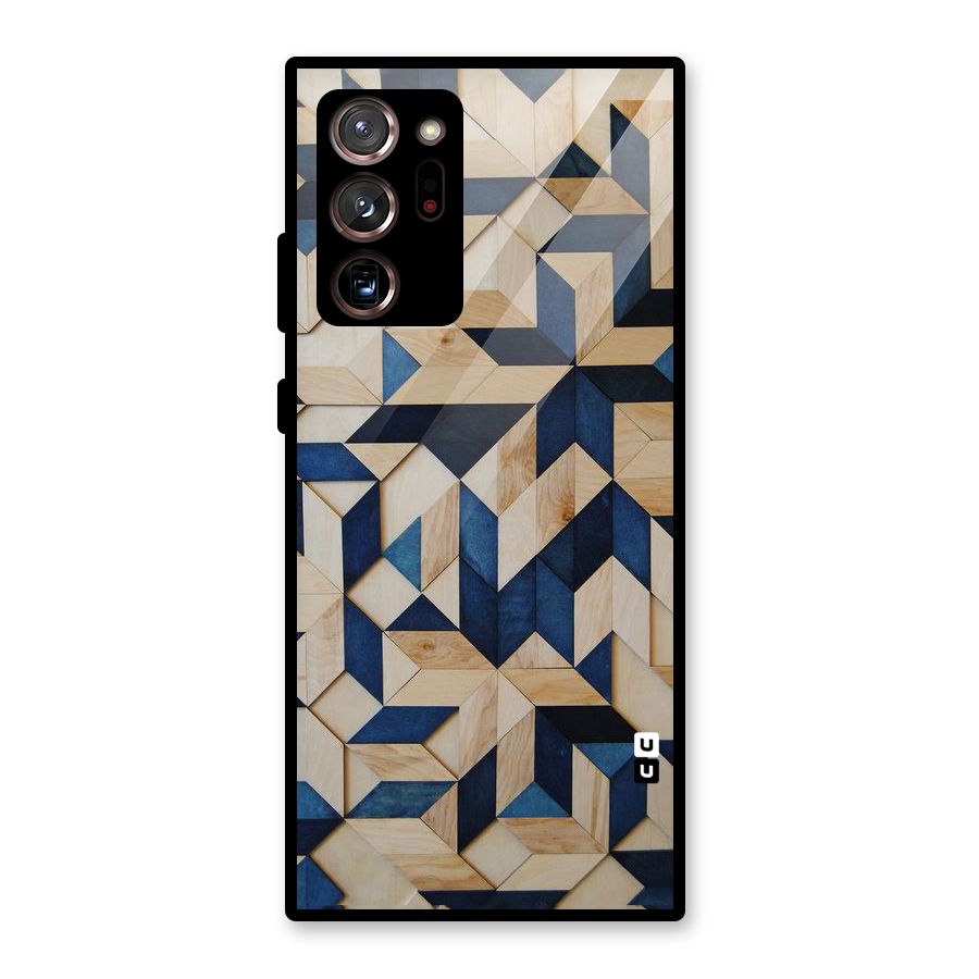 Disorted Wood Blue Glass Back Case for Galaxy Note 20 Ultra