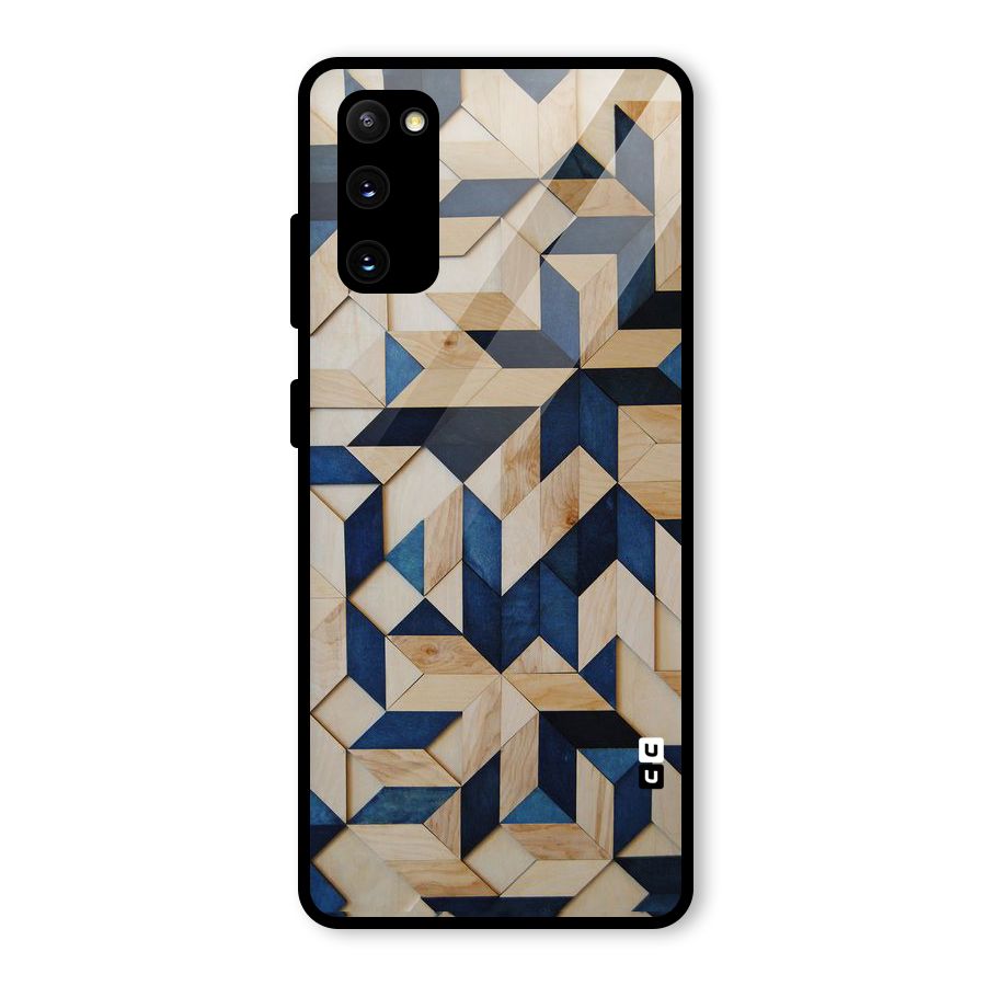 Disorted Wood Blue Glass Back Case for Galaxy S20 FE