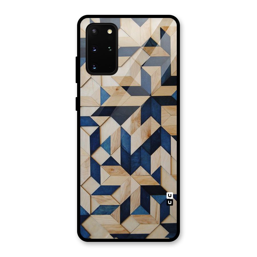 Disorted Wood Blue Glass Back Case for Galaxy S20 Plus