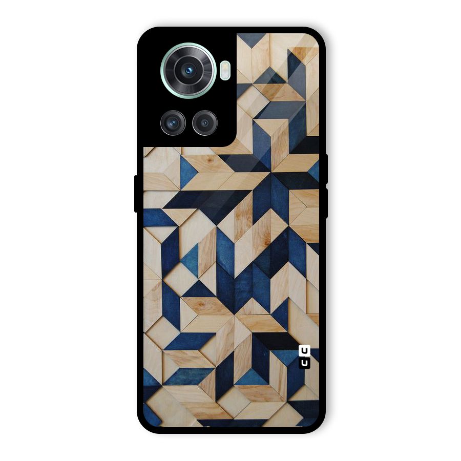 Disorted Wood Blue Glass Back Case for OnePlus 10R